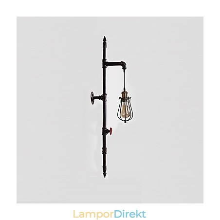 Retro Industrirör Vägglampor Enkel Loft Svart Fågelbur Metall Vardagsrum Matsal Kök Bar Café Dekorationsbelysning Retro Industrirör Vägglampor Enkel Loft Svart Fågelbur Metall Vardagsrum Matsal Kök Bar Café Dekorationsbelysning