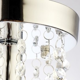 Modern Och Modern Traditionell Klassisk Lantlig Kristall Mini-Stil Chrome Crystal Flush Mount