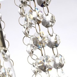 Modern Och Modern Traditionell Klassisk Lantlig Kristall Mini-Stil Chrome Crystal Flush Mount