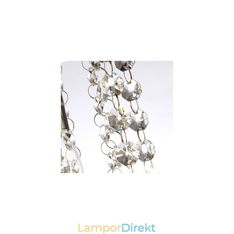 Modern Och Modern Traditionell Klassisk Lantlig Kristall Mini-Stil Chrome Crystal Flush Mount