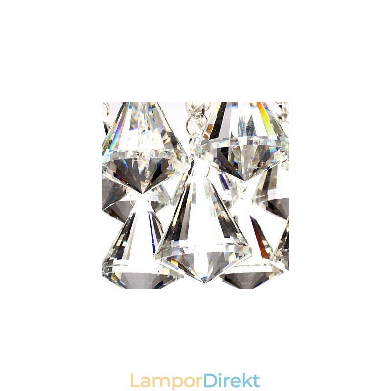 Modern Och Modern Traditionell Klassisk Lantlig Kristall Mini-Stil Chrome Crystal Flush Mount