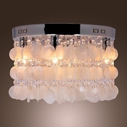 Modern Och Modern Crystal Mini Style Chrome Flush Mount