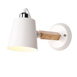 Vintage Trä Art Deco Metall Metall Rustik Vägglampa Vardagsrum Matsal Hall Vägglampa Svart Vit Valfritt