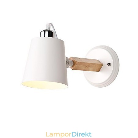 Vintage Trä Art Deco Metall Metall Rustik Vägglampa Vardagsrum Matsal Hall Vägglampa Svart Vit Valfritt