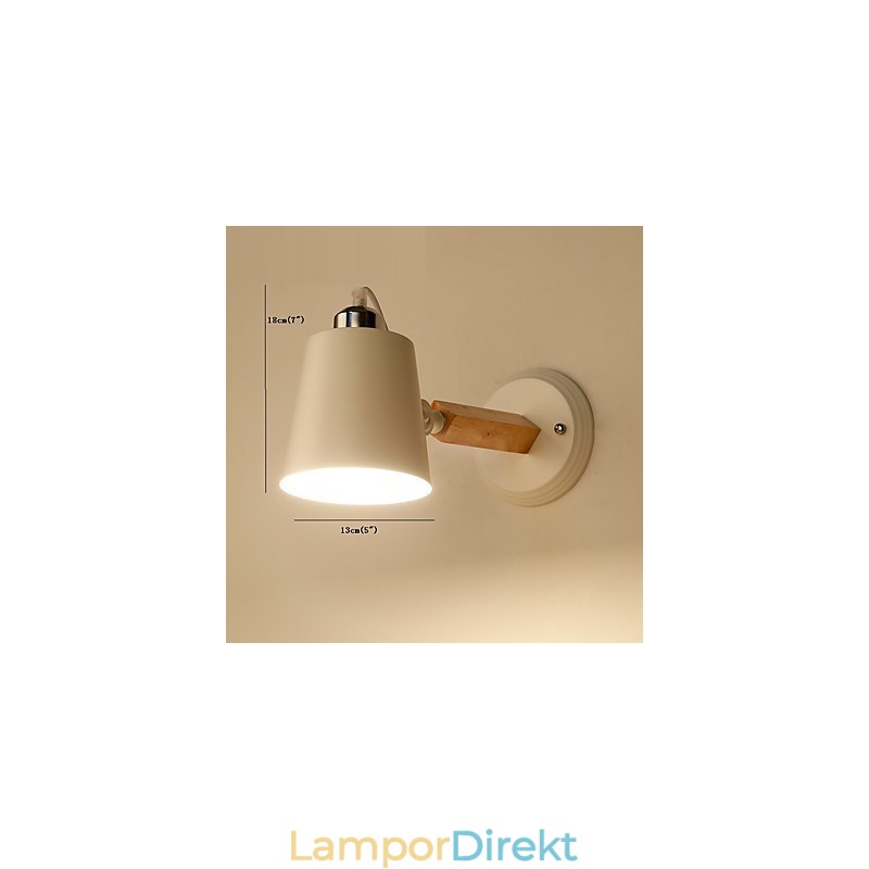 Vintage Trä Art Deco Metall Metall Rustik Vägglampa Vardagsrum Matsal Hall Vägglampa Svart Vit Valfritt