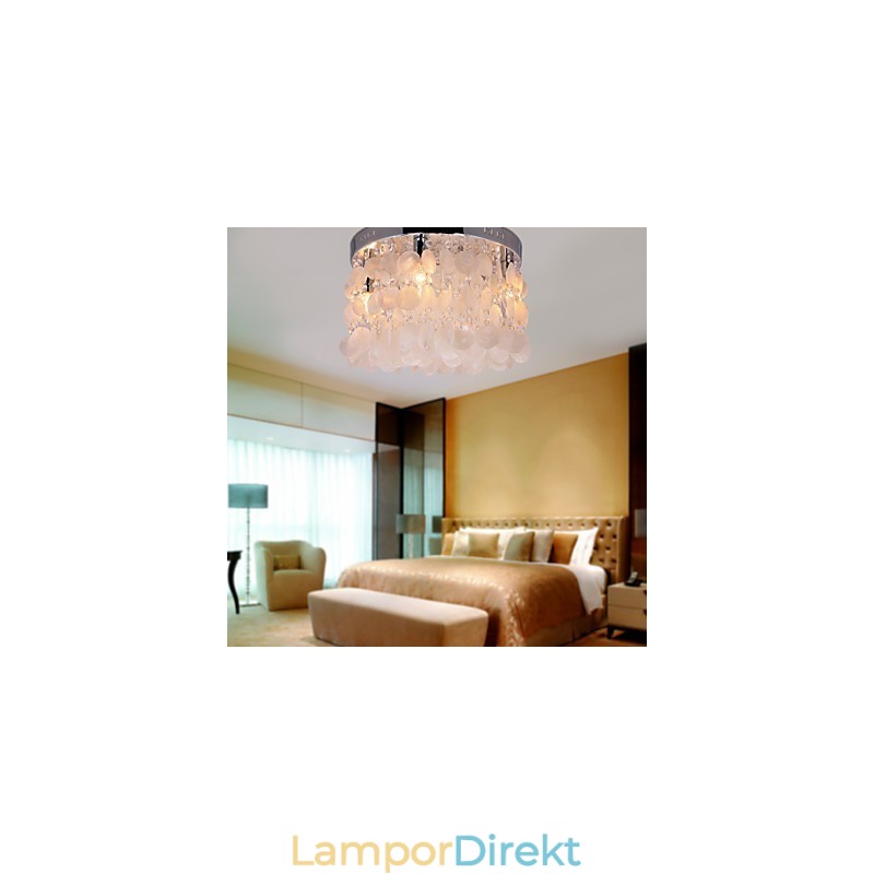 Modern Och Modern Crystal Mini Style Chrome Flush Mount