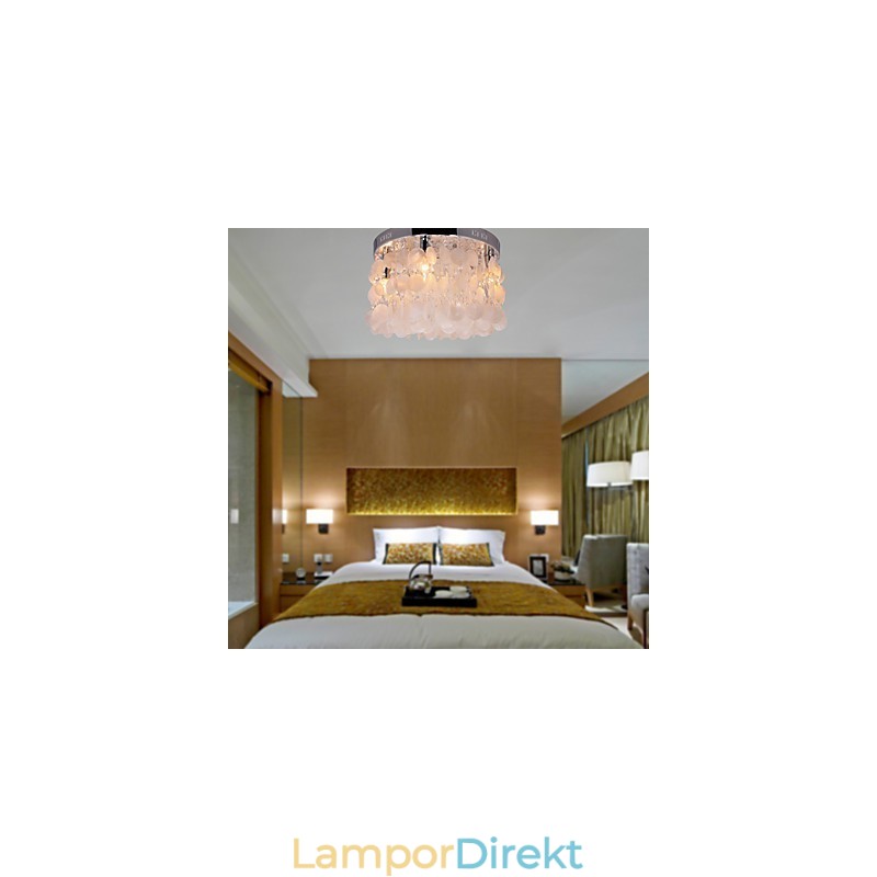 Modern Och Modern Crystal Mini Style Chrome Flush Mount