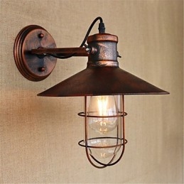 Rustik Lodge Country Retro Målning Funktion För Mini Style Downlight Vägglampor