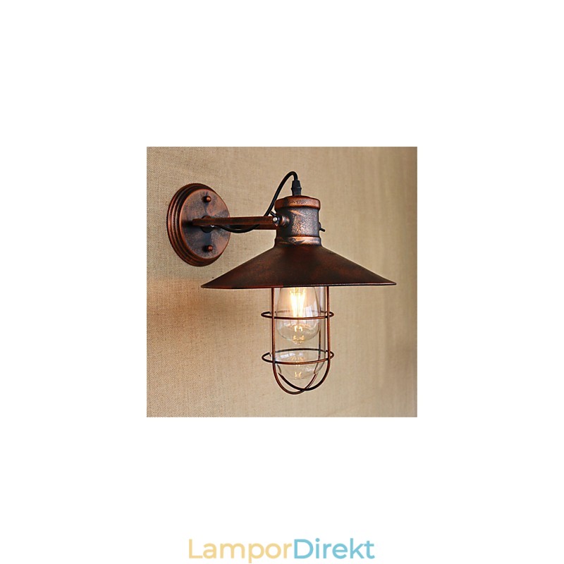Rustik Lodge Country Retro Målning Funktion För Mini Style Downlight Vägglampor