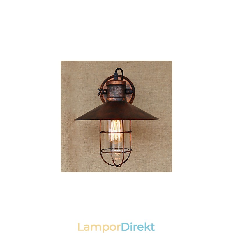 Rustik Lodge Country Retro Målning Funktion För Mini Style Downlight Vägglampor