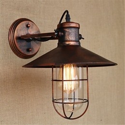 Rustik Lodge Country Retro Målning Funktion För Mini Style Downlight Vägglampor