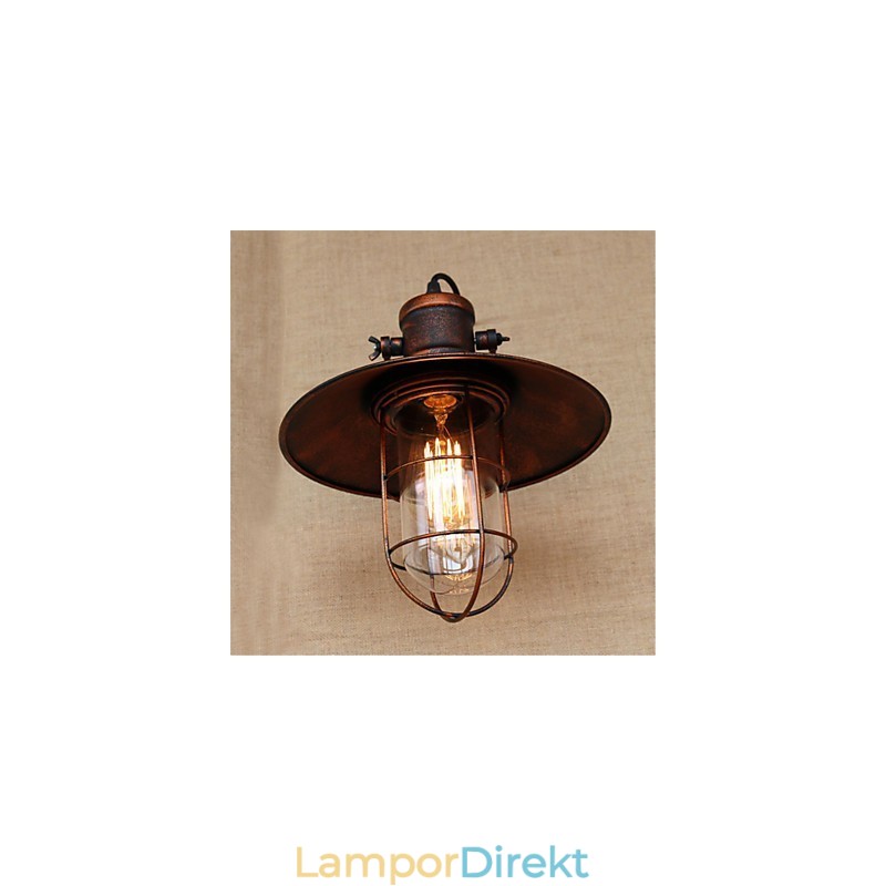 Rustik Lodge Country Retro Målning Funktion För Mini Style Downlight Vägglampor