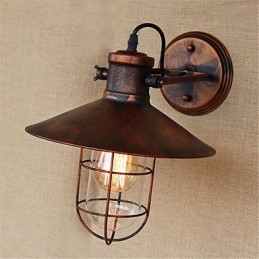 Rustik Lodge Country Retro Målning Funktion För Mini Style Downlight Vägglampor