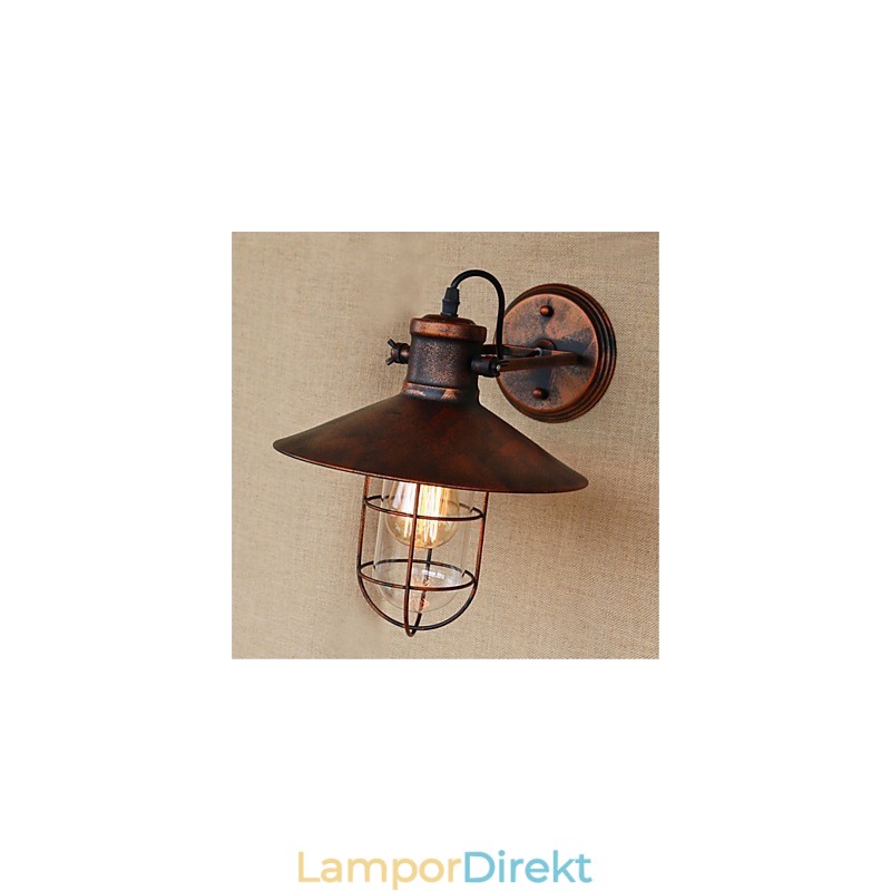 Rustik Lodge Country Retro Målning Funktion För Mini Style Downlight Vägglampor