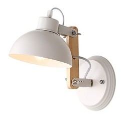 Vintage Trä Art Deco Metall Metall Rustik Vägglampa Vardagsrum Matsal Hall Vägglampa Svart Vit Valfritt