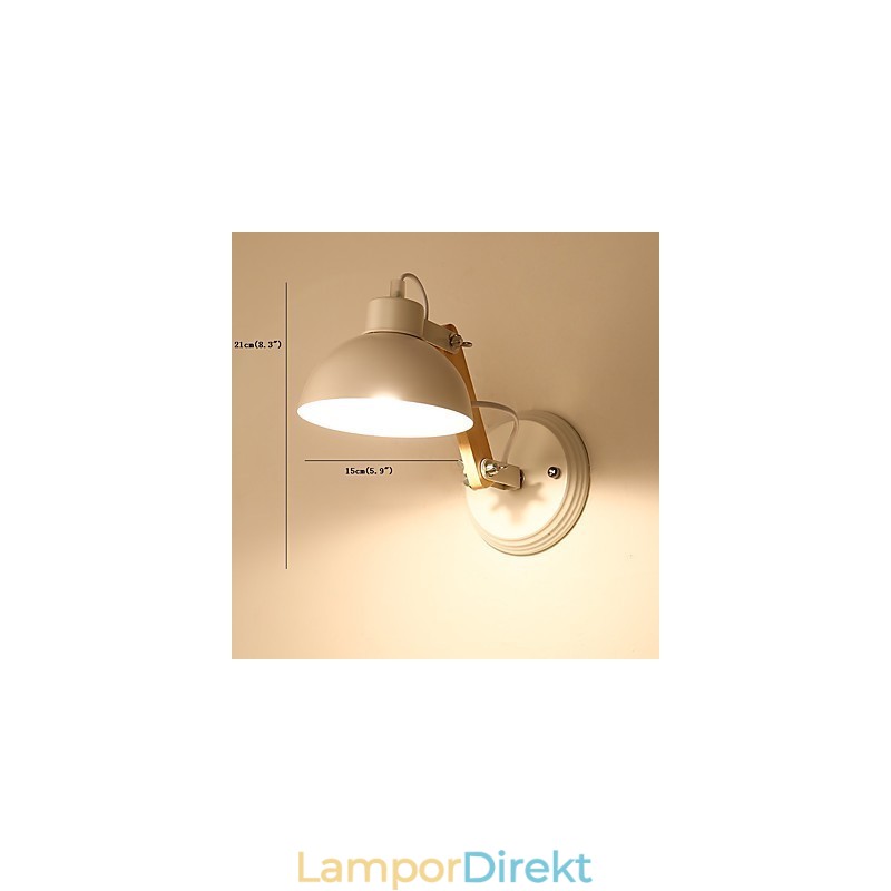 Vintage Trä Art Deco Metall Metall Rustik Vägglampa Vardagsrum Matsal Hall Vägglampa Svart Vit Valfritt