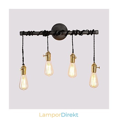 Vintage Industrial Pipe Vägglampor Med Strömbrytare Creative Lights Restaurang Cafe Bar Dekorationsbelysning Med 4 Ljus Målad Finish Vintage Industrial Pipe Vägglampor Med Strömbrytare Creative Lights Restaurang Cafe Bar Dekorationsbelysning Med 4 Ljus Målad Finish