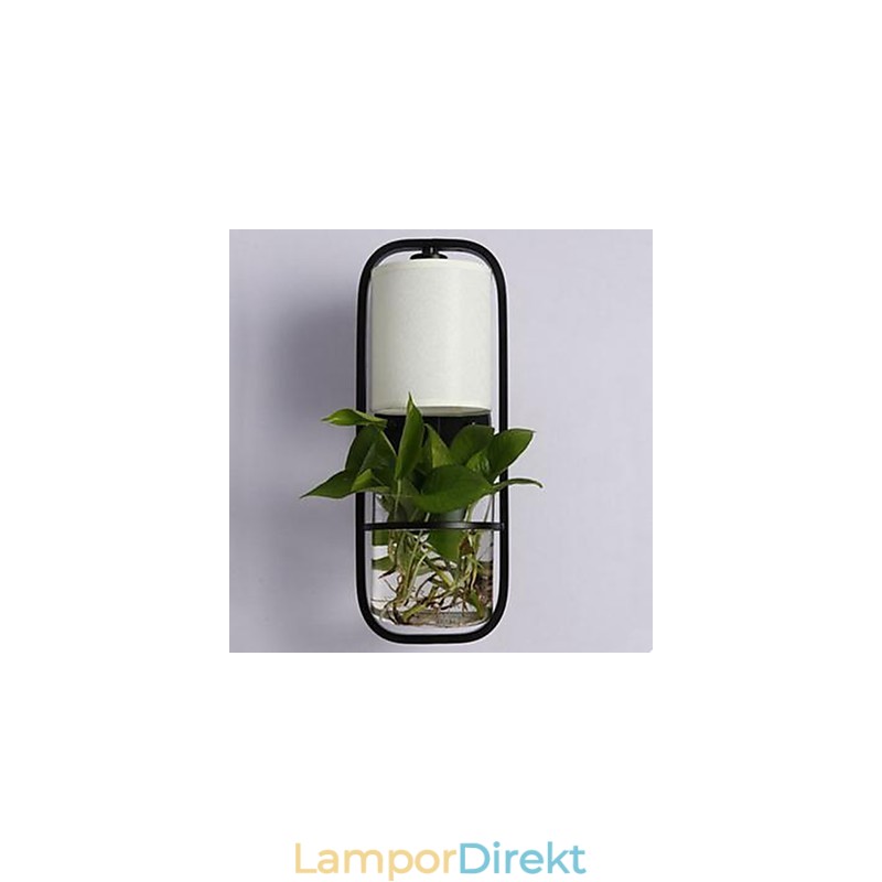 Modern Järn Kreativ Krukväxt Glas Vägglampa