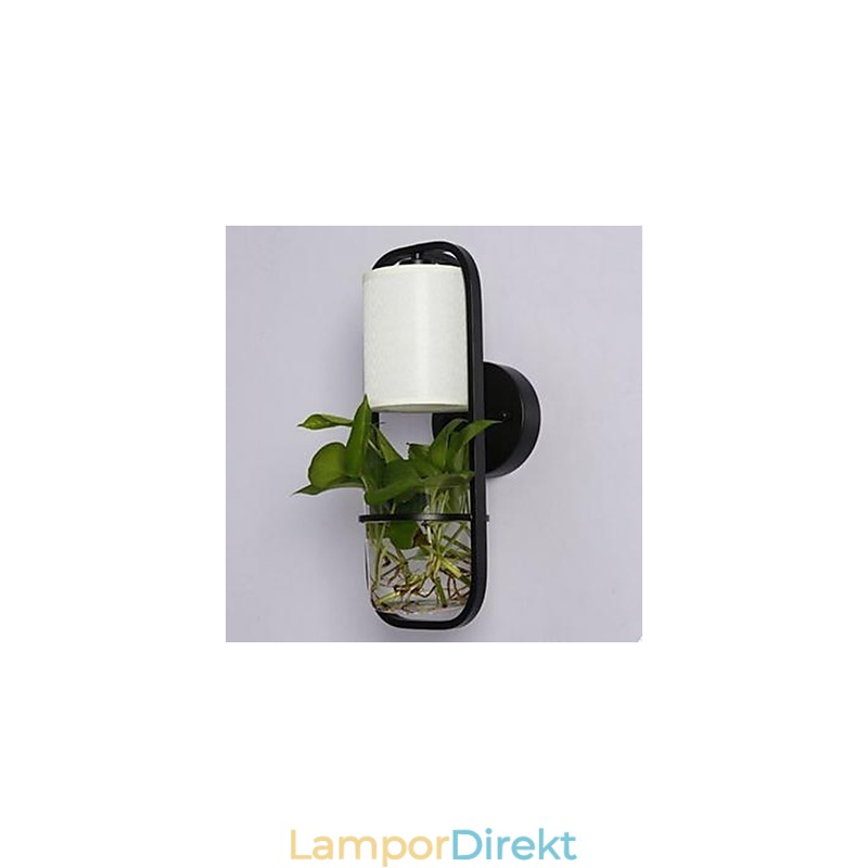 Modern Järn Kreativ Krukväxt Glas Vägglampa