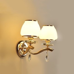 Modern Och Modern Galvaniserad Funktion För Vägglampor I Crystal Ambient Light