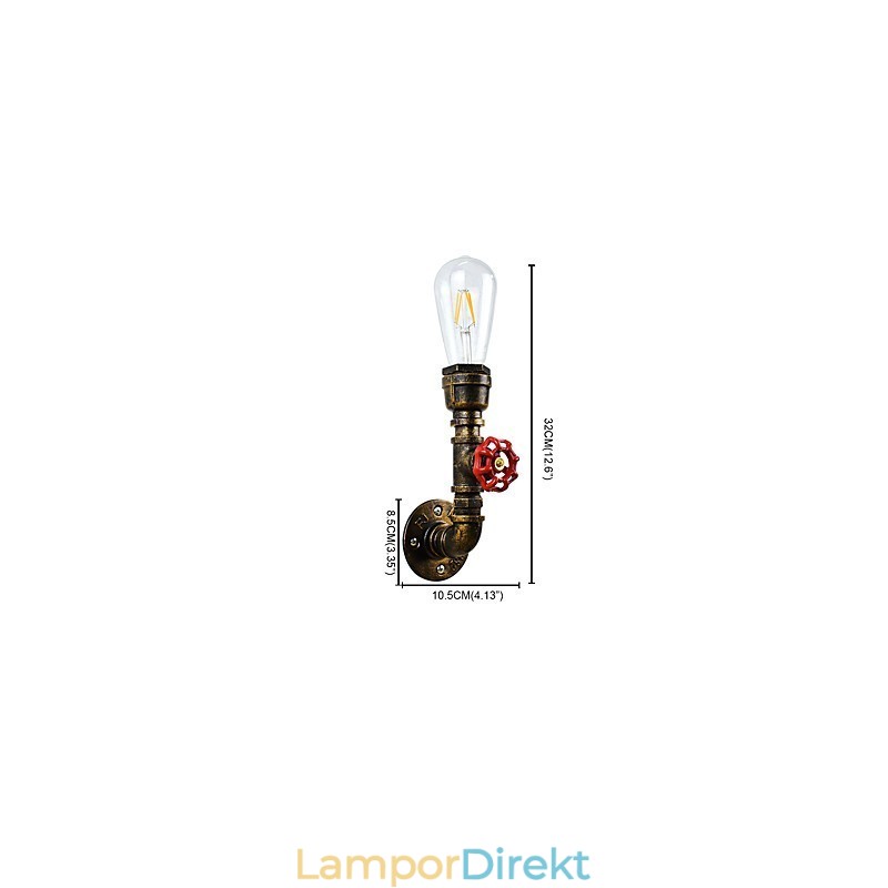 Vägglampa Vägglampor Väggjärn Vägglampa Stum Svart Ljussabel Lampa På Vägg