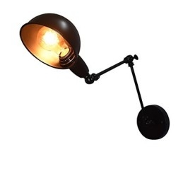 Järnvägglampa Hopfällbar Svart Enkel Retro Vägglampa Enkelhuvud Dekorativ Vägglampa Europeisk Stil
