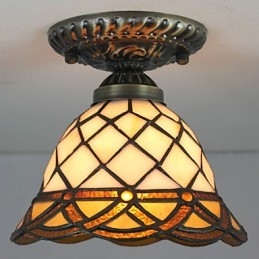 European Rural Creative Arts Målat Glas Absorbera Dome Lamp Light
