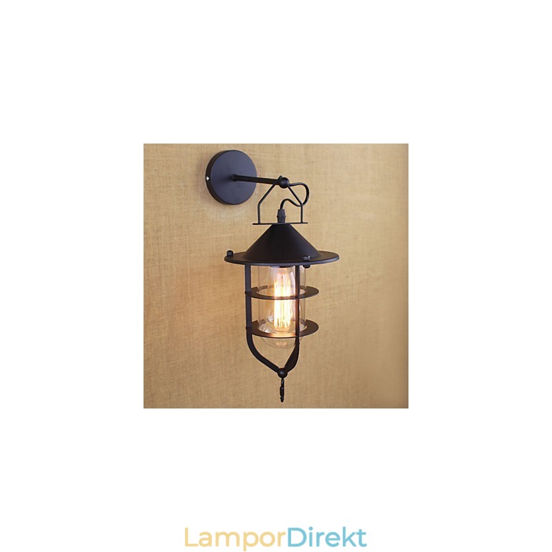 Country Retro Painting Feature För Mini Style Eye Protection Ambient Light Wall Sconces
