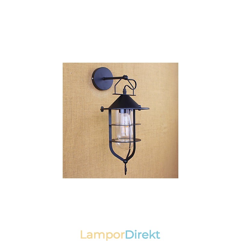 Country Retro Painting Feature För Mini Style Eye Protection Ambient Light Wall Sconces