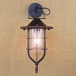 Country Retro Painting Feature För Mini Style Eye Protection Ambient Light Wall Sconces
