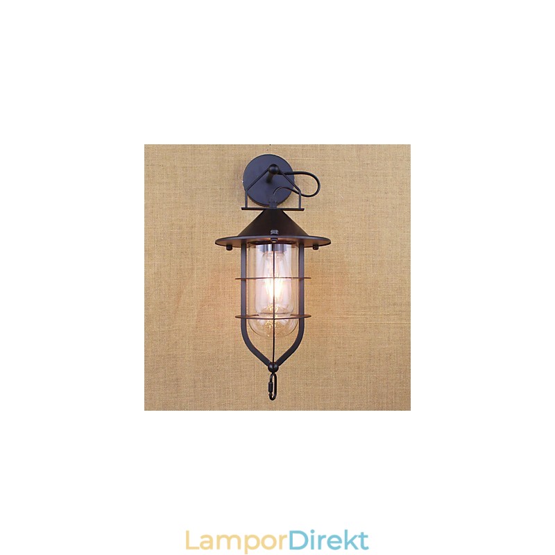 Country Retro Painting Feature För Mini Style Eye Protection Ambient Light Wall Sconces