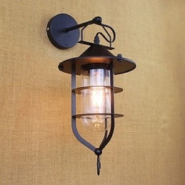 Country Retro Painting Feature För Mini Style Eye Protection Ambient Light Wall Sconces