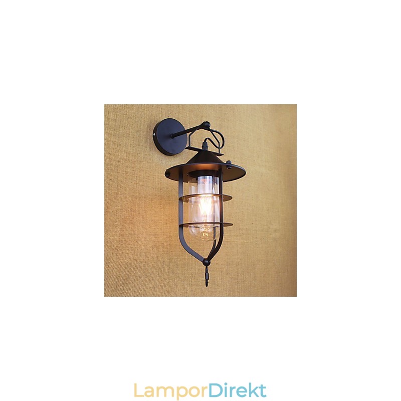 Country Retro Painting Feature För Mini Style Eye Protection Ambient Light Wall Sconces