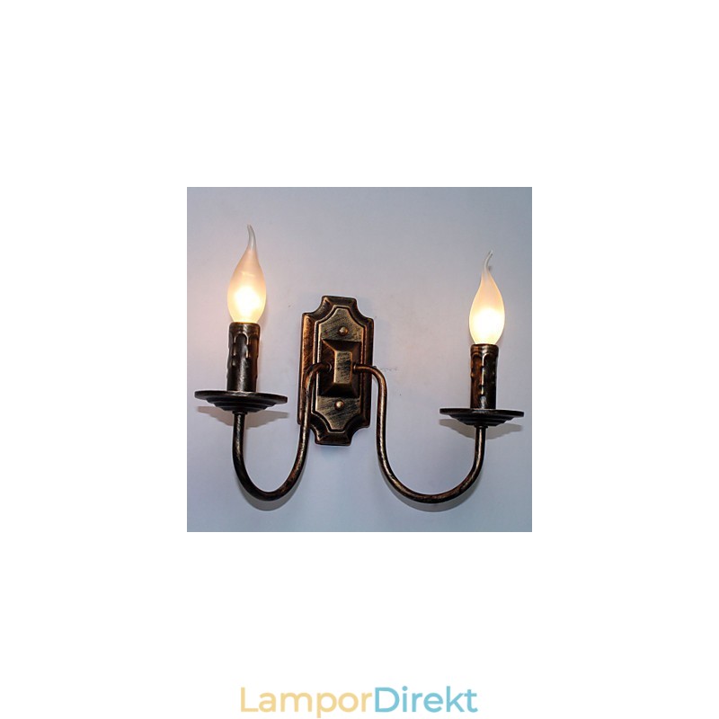 Retro Enkel Vägglampa Korridor Hall Dubbelhuvud Lampa Sovrum Vardagsrum Vägglampa Belysning