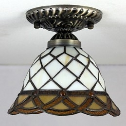 European Rural Creative Arts Målat Glas Absorbera Dome Lamp Light