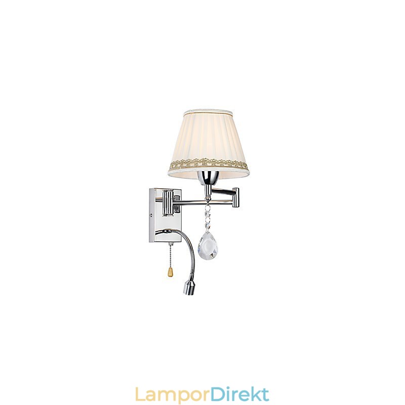 Modern Contemporary Rustic Lodge Modern Contemporary Country Chrome Feature För Crystal Swing Arm Vägglampa