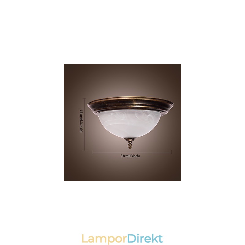 Antik Inspirerad Infälld Montering Med 2 Lampor