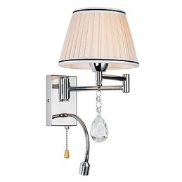 Vägglampa Modern Contemporary Rustic Lodge Modern Contemporary Country Chrome Feature För Crystal Swing Arm