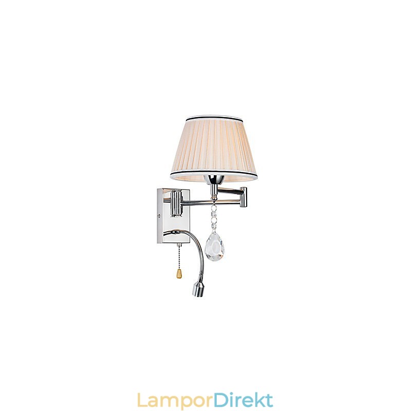 Vägglampa Modern Contemporary Rustic Lodge Modern Contemporary Country Chrome Feature För Crystal Swing Arm