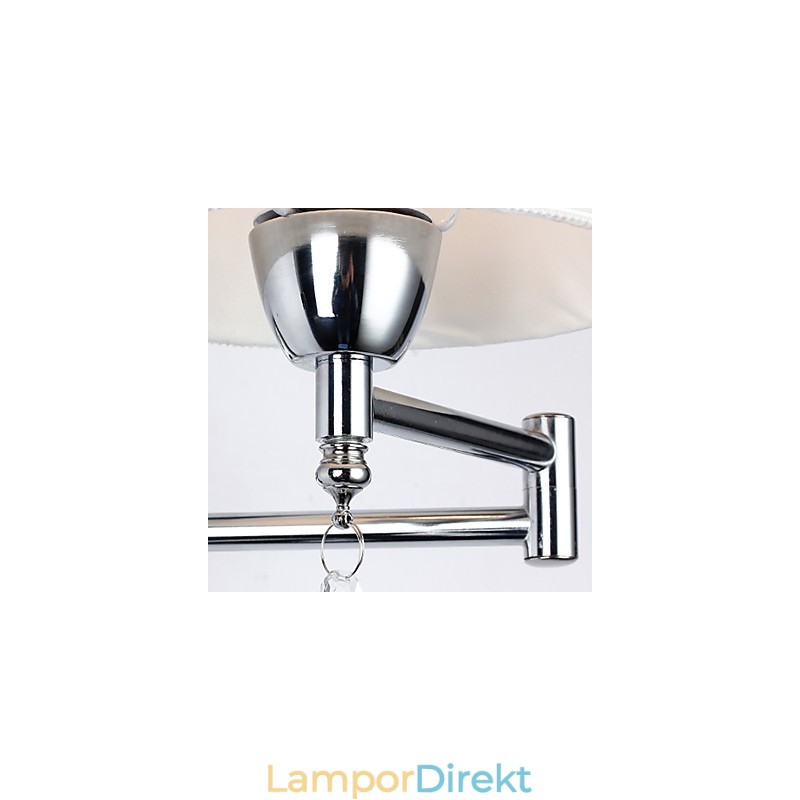 Vägglampa Modern Contemporary Rustic Lodge Modern Contemporary Country Chrome Feature För Crystal Swing Arm