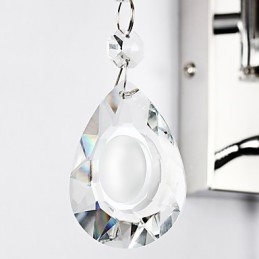 Vägglampa Modern Contemporary Rustic Lodge Modern Contemporary Country Chrome Feature För Crystal Swing Arm
