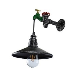 Vägglampa Vägg Rustik Lodge Målningsfunktion För Omgivande Ljus Vägglampor Vägglampor