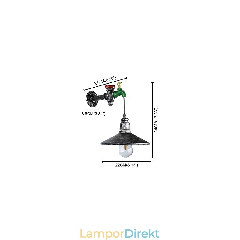 Vägglampa Vägg Rustik Lodge Målningsfunktion För Omgivande Ljus Vägglampor Vägglampor