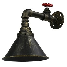 Loft Retro Industriell Vägglampa Restaurang Och Bar Metall Vattenrör Vägglampa