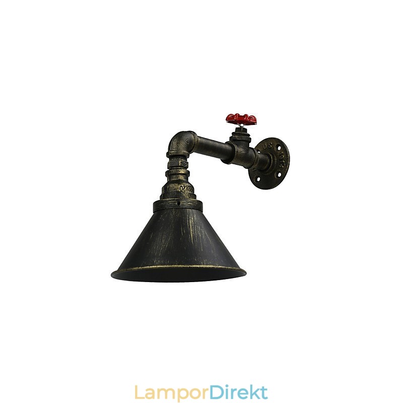 Loft Retro Industriell Vägglampa Restaurang Och Bar Metall Vattenrör Vägglampa