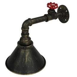 Loft Retro Industriell Vägglampa Restaurang Och Bar Metall Vattenrör Vägglampa