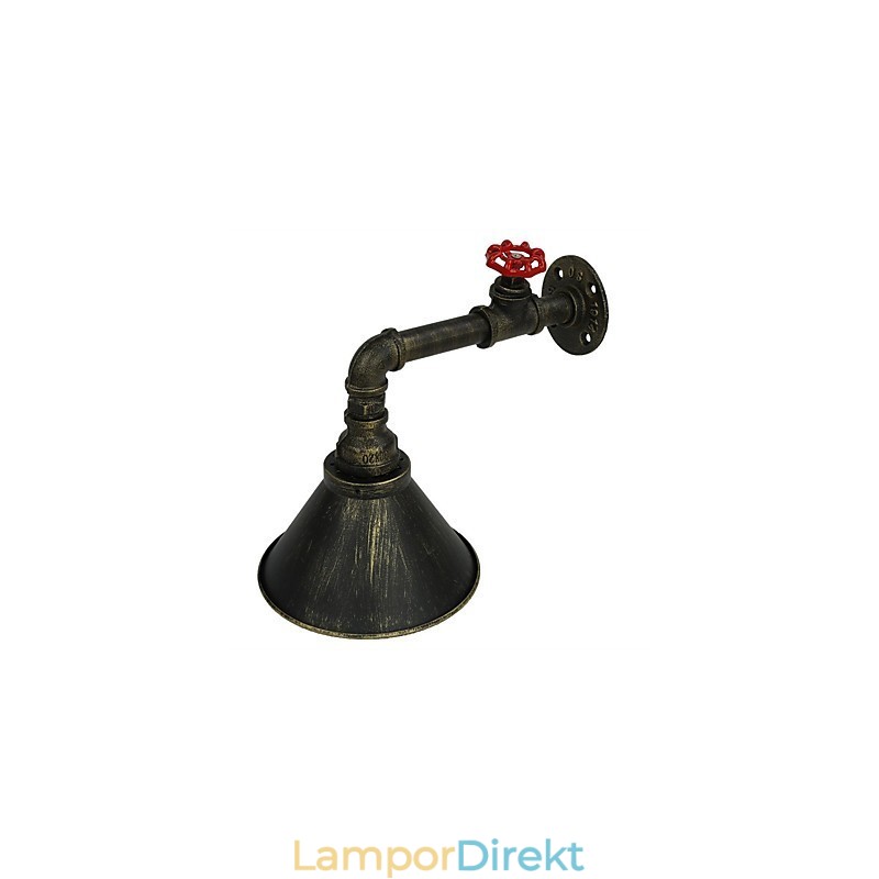 Loft Retro Industriell Vägglampa Restaurang Och Bar Metall Vattenrör Vägglampa