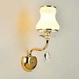 Modern Och Modern Galvaniserad Funktion För Ögonskydd I Crystal Mini Style Ambient Light Wall Lights
