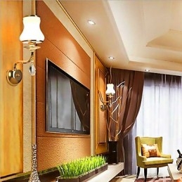 Modern Och Modern Galvaniserad Funktion För Ögonskydd I Crystal Mini Style Ambient Light Wall Lights