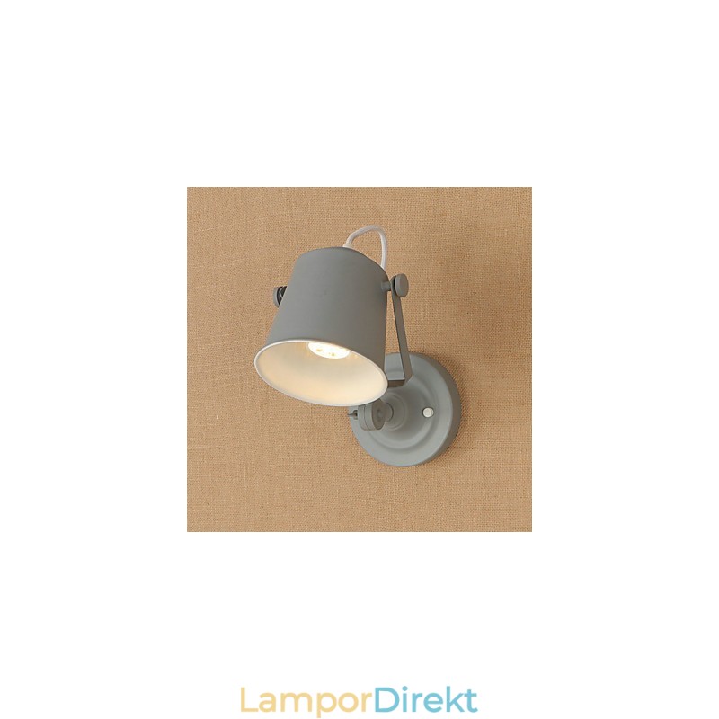 Målat Stål Vägglampa Stum Svart Amerikansk Kaffe Dekoration Retro Väggljus Ljussabel Lampa På Vägg